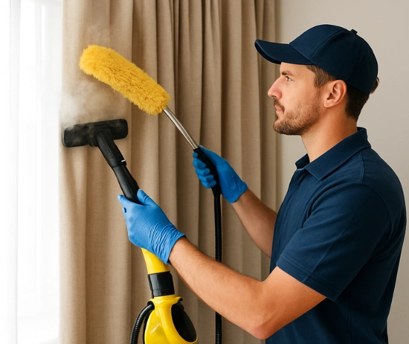 Trusted blind cleaning technician Matty Curtain Cleaning rocksberg QLD