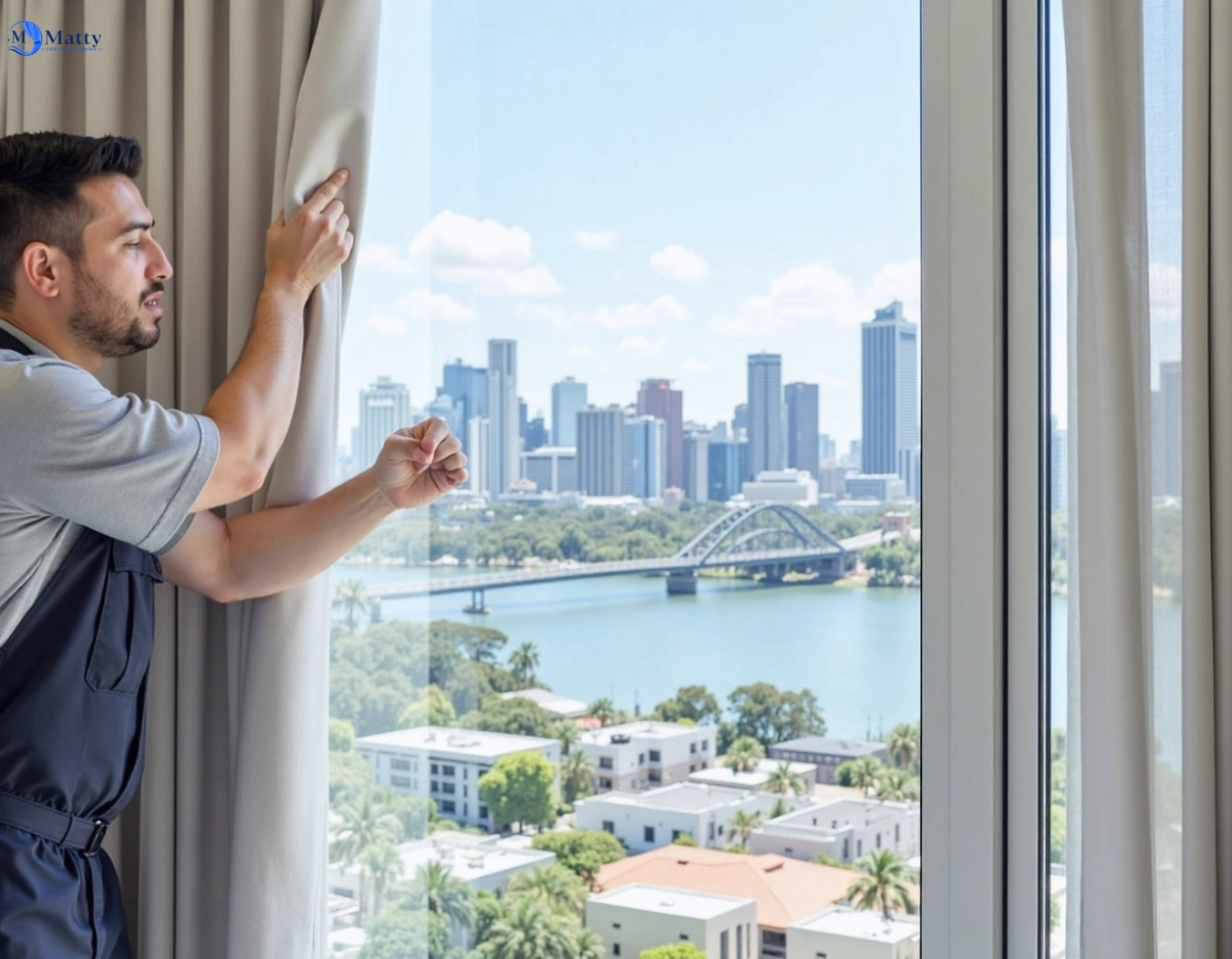 Professional curtain steam cleaning service rocksberg QLD by Matty Curtain Cleaning