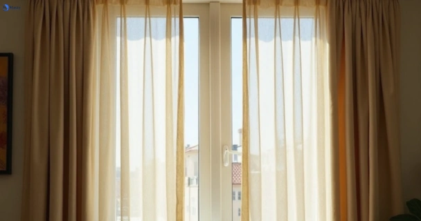 Dusty and dull curtains in rocksberg before steam cleaning